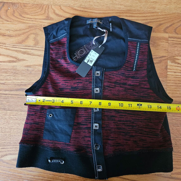 Red and Black Tank Top Jane And John Size Small - Picture 6 of 7